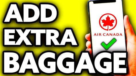 how to add extra baggage in air canada online
